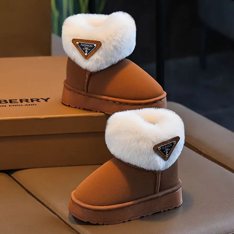 

Kids Winter Snow Boots 2026 Warm Lightweight Waterproof Non Slip Slip on For Boys Girls Toddlers Comfortable Sole Outdoor Shoes