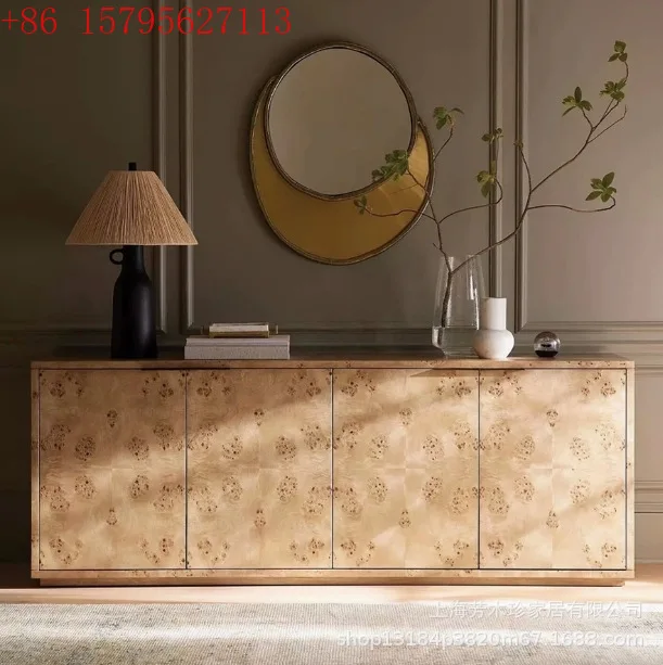 

Обеденный боковой шкаф во французском средневековом стиле, боковой шкаф для хранения вещей в стиле ретро у стены