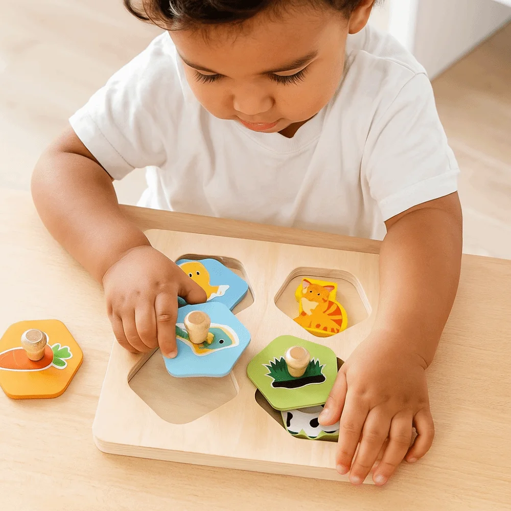 Puzzelbord Houten speelgoed 3D-puzzels Montessori Interactieve vorm Bijpassend bordspel Logisch denken DIY Dierenpuzzelspeelgoed