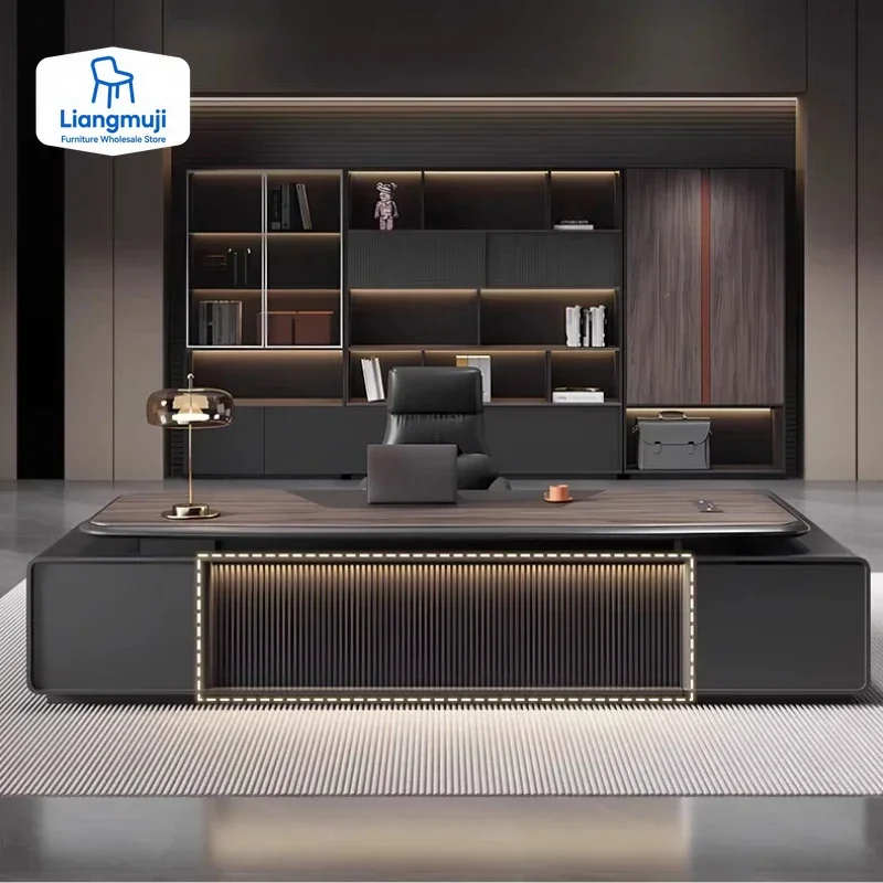 Light Luxury High Quality Office Desk Organizer L Shape Designer Computer Desks Chair Secretary Conference Bureau Home Furniture