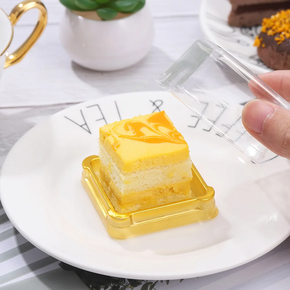

150 Pcs Blister Egg Yolk Crisp Box Moon Cake Packing Tray Holder Dessert Small The Pet Plastic Boxes Container Egg-yolk Puff