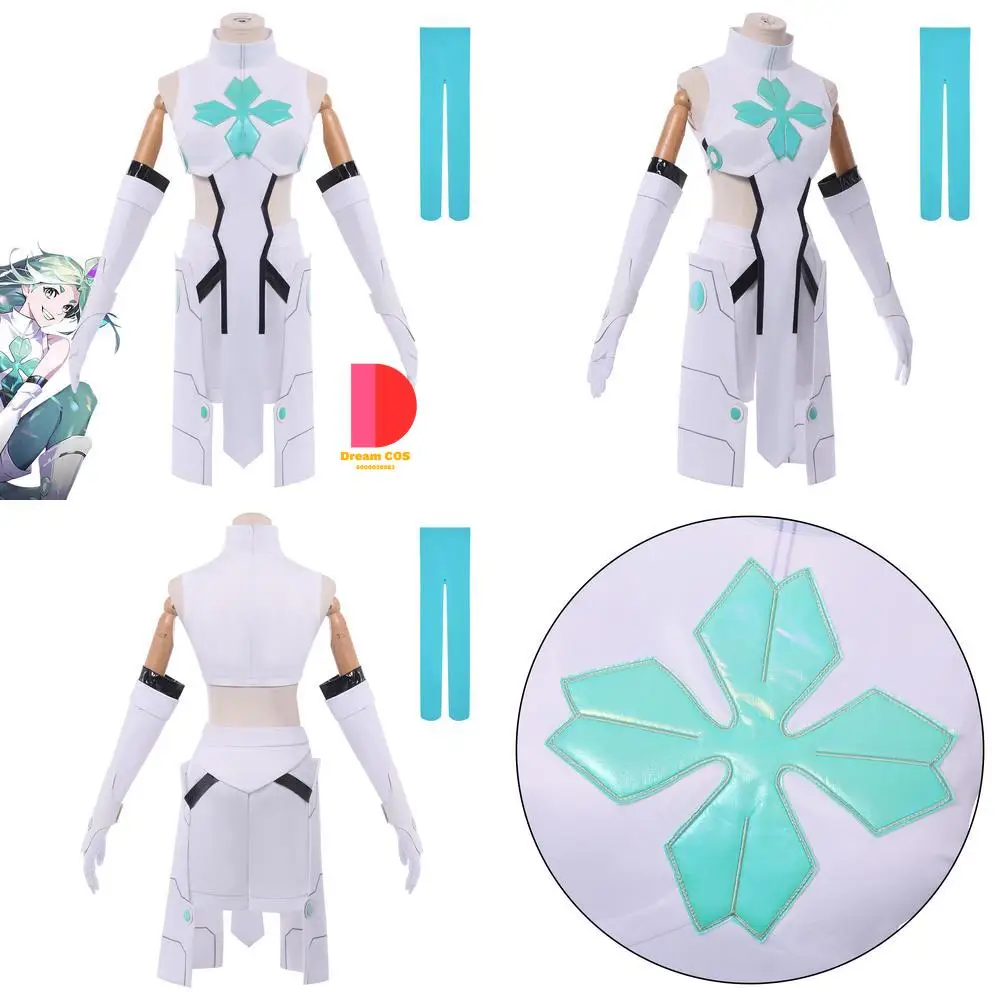 

Lucky Qing White Uniform Dress Cosplay Costume To Be Hero X Cosplay Costume Female Role Play Outfit for Comic Con Halloween