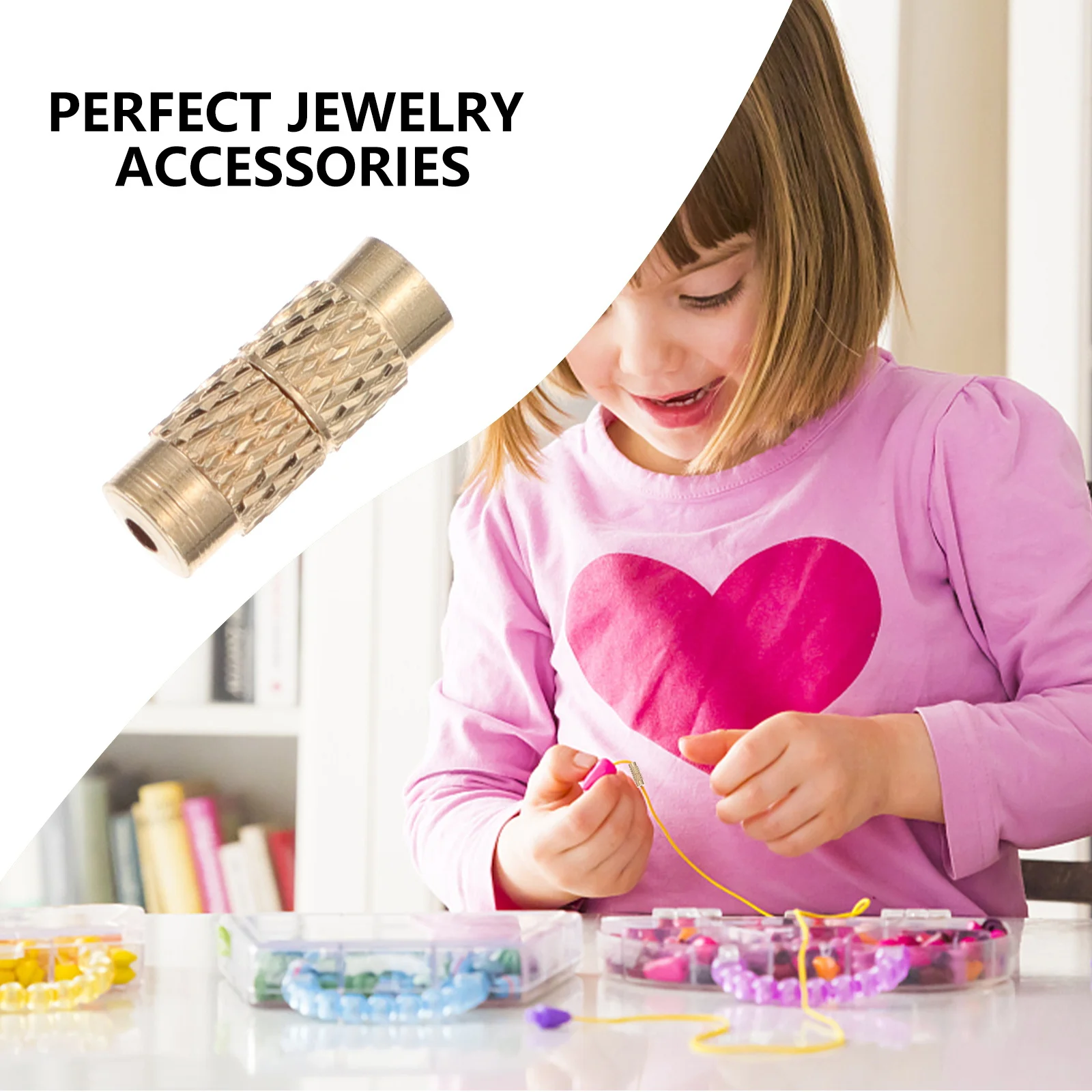 

50Pcs Copper Screw Clasps Jewelry End Tip Caps DIY Bracelet Necklace Connectors Exquisite Design Handmade Accessories