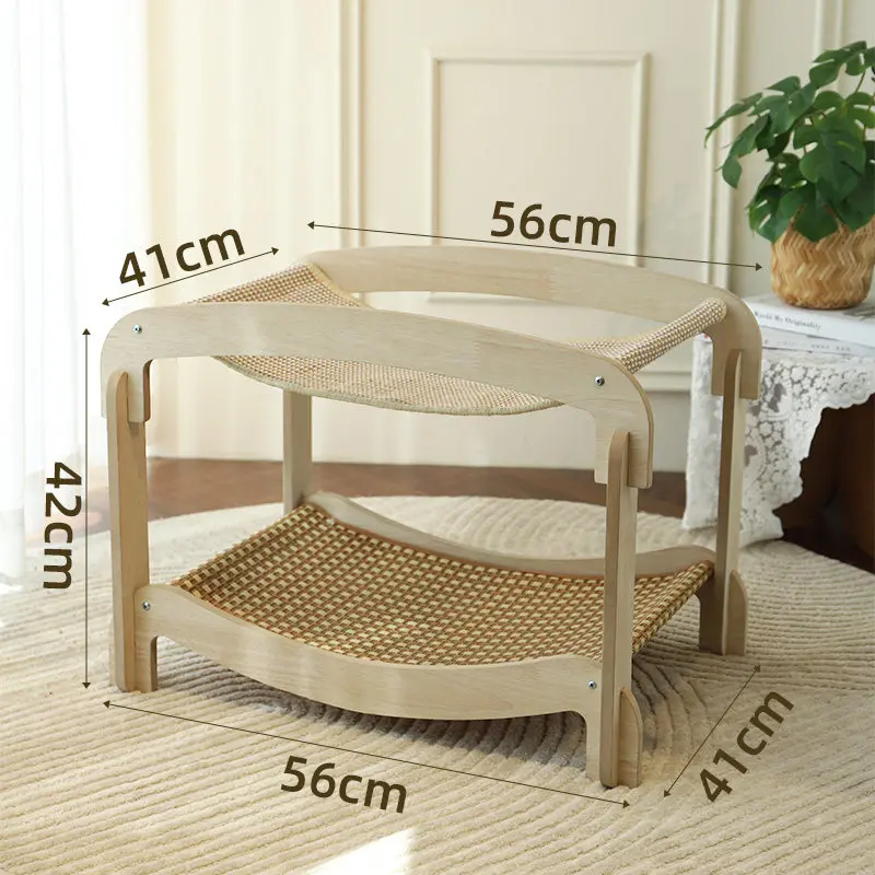 Sisal Integrated Cat Scratcher Hammock Bed, Cooling Mat Stackable All Season Cat Nest