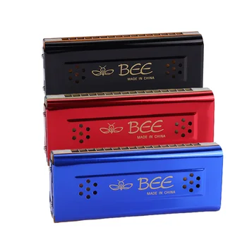 초보자용 하모니카 입 오르간 양면 키 C & G 트레몰로 튜닝 금속 바디 황동 리드, 하모니카 사랑, 16 홀 