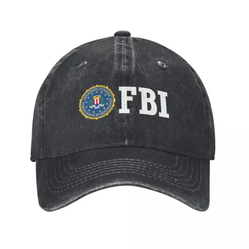 Swat F-FBI Logo Lettre Hommes Femmes Casquette De Baseball Organisation DistMurcia Denim Chapeaux Casquette Vintage En Plein Air Toutes Saisons Voyage Snapback