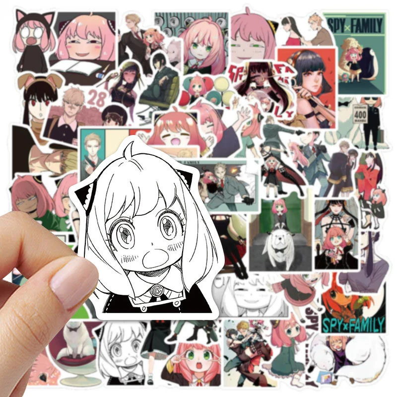 50/30/10PCS Loid Forger Anya Forger Yor Forger Popular Anime Graffiti Stickers Computer Suitcase Waterproof Removable Stickers