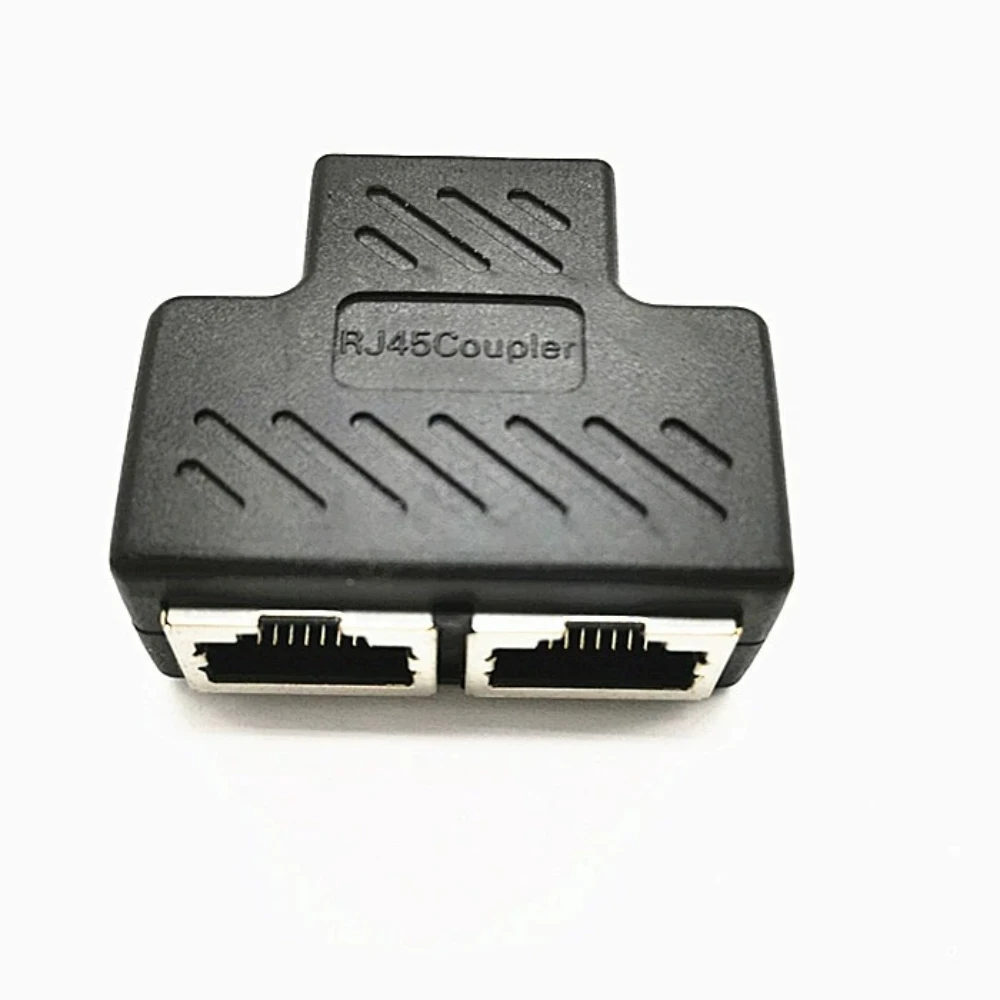 1/2/10Pcs RJ45 Splitter Connector Ethernet 1‑to‑2 Port Network Adapter Cable Splitter Extender for Cat5e Cat6 LAN Cabling