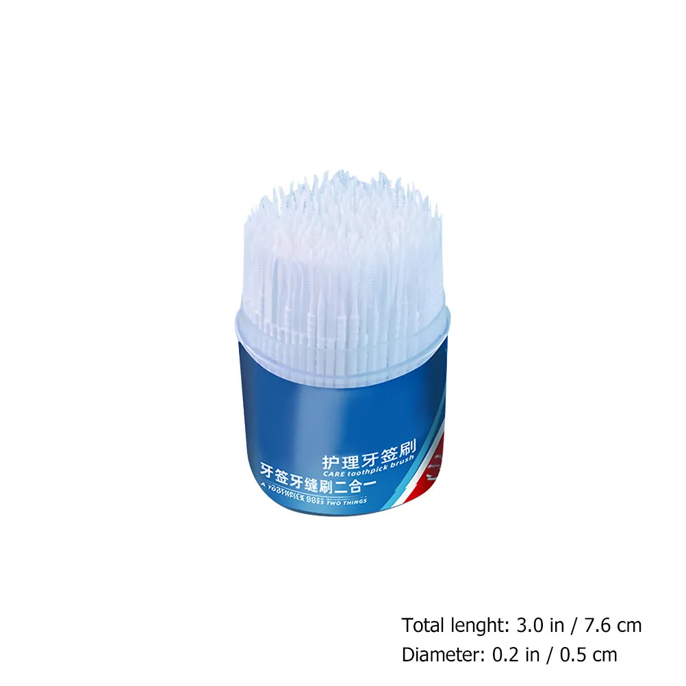 300Pcs Interdental Brush Set Double Head Toothpick Brush for Teeth Cleaning Portable Oral Care Interdental Cleaner Safe