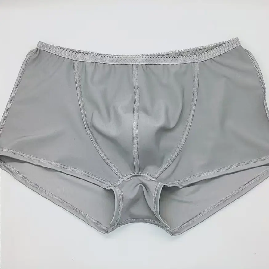 

Мужские трусы-брифы серого цвета с эффектом шелковистой гладкости