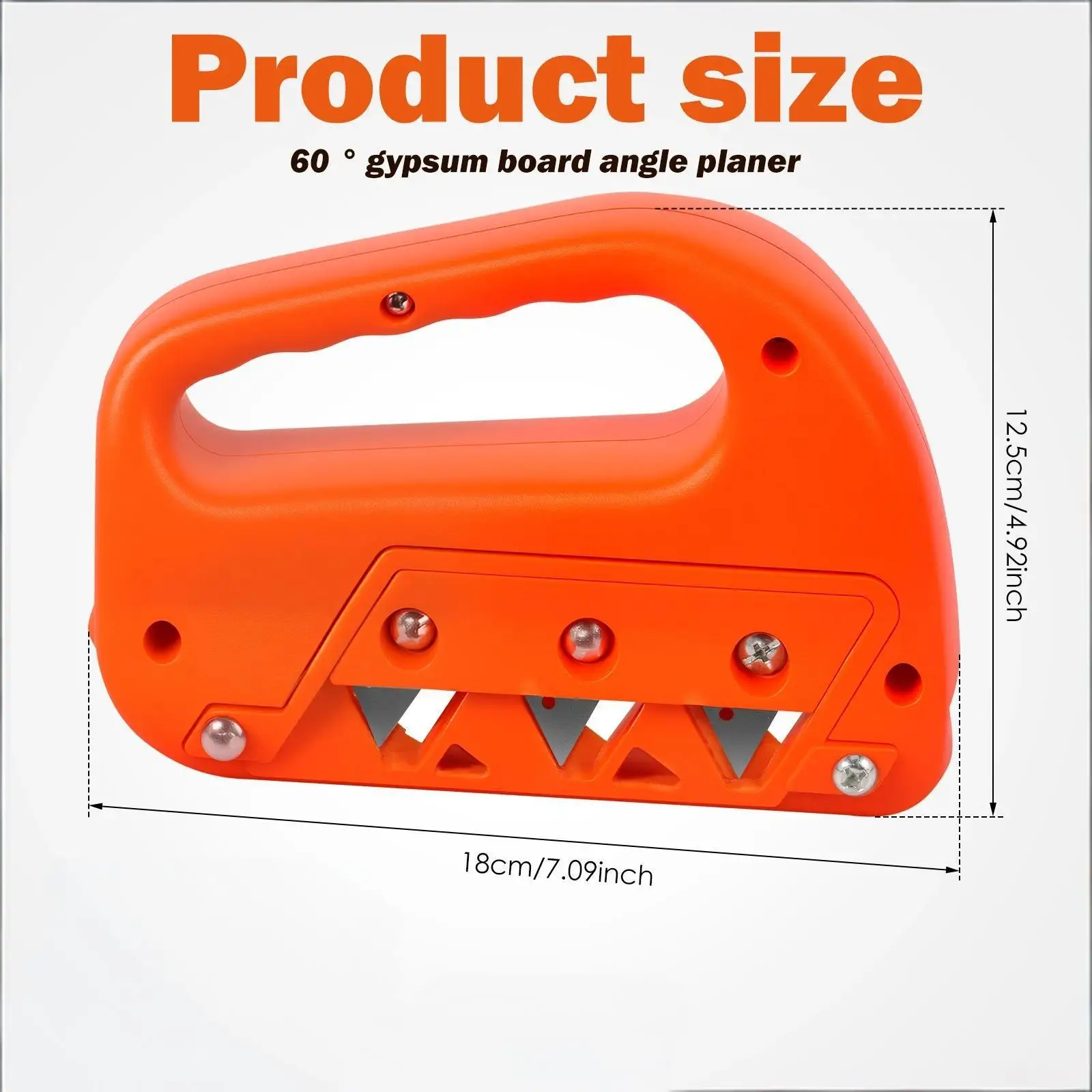 Handwerkzeug für Gipskartonplatten, Gipsplatten-Handhobel für Präzise Trockenbau-Kantenabschrägung bei 45° ° 60 ° Holzbearbeitungsfräser – Detail 6