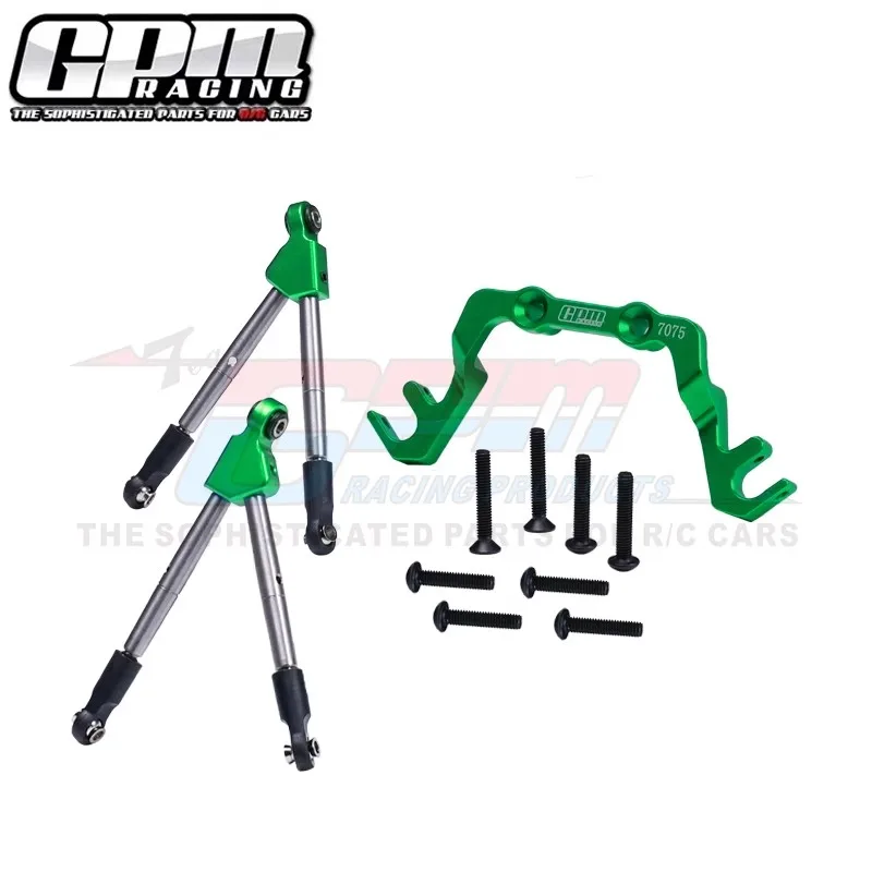 GPM Upgraded TRAXXAS 1/10 SLASH 4X4 LCG Aluminum Alloy 7075 Front Front and Reverse Teeth Tie Rod+Fixed Code Combination