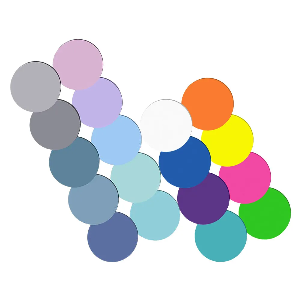 20Sheet Round Transparent Index Stickers Semi-Transparent Pet Note Pads for Office School Study Clear Memo Notes