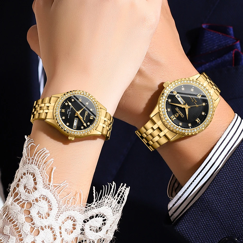 CHENXI Luxury Original Watch for Men Women Quartz Golden Full Steel Top Brand Men\'s Wrist Watch Waterproof Clock Watches