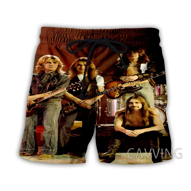 CAVVING 3D Printed  Status Quo Band Summer Beach Shorts Streetwear Quick Dry Casual Shorts Sweat Shorts for Women/men   J01