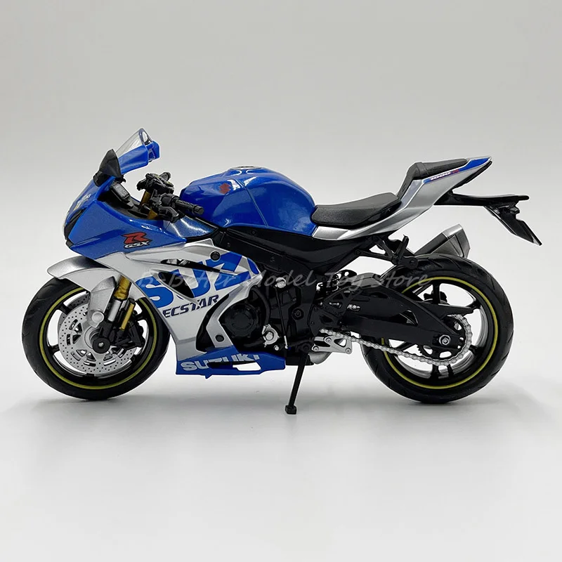 Makeda 1:12 Diecast Racing Motorcycle Model Toy Suzuki GSX-R1000R L7 Sport Bike With Accessory Wheel Collector Edition