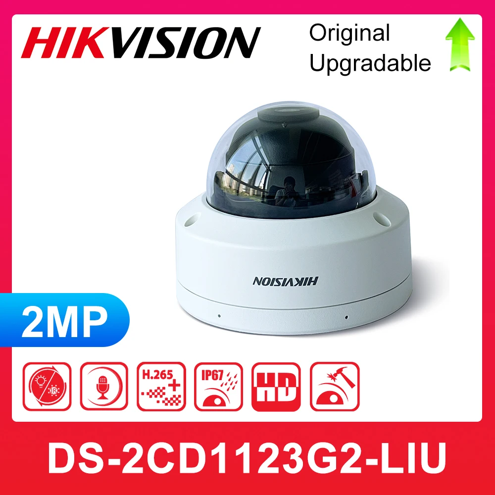 

Hikvision DS-2CD1123G2-LIU Replace DS-2CD1123G0E-I 2MP Smart Hybrid Light Fixed Dome Network Camera Hik-Connect APP