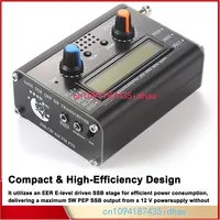 5W usDX SDR QRP Transceiver QCX-SSB to SSB 3-Band All Mode High Frequency Transceiver with Handheld Microphone