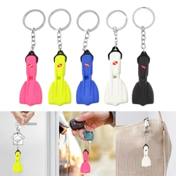 Sturdy Silicone Scuba Flippers Keyring Portable Diving Fin Keyring Adornment for Scuba Gear Decoration and Souvenirs