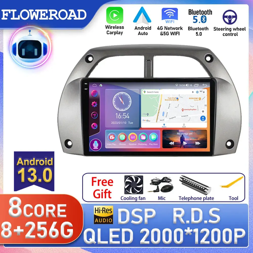 

For Toyota RAV4 RAV 4 2001 2002 2003 2004 2005 2006 Android 2 Din 2din Car Radio Multimedia Video Player Navigation GPS Carplay