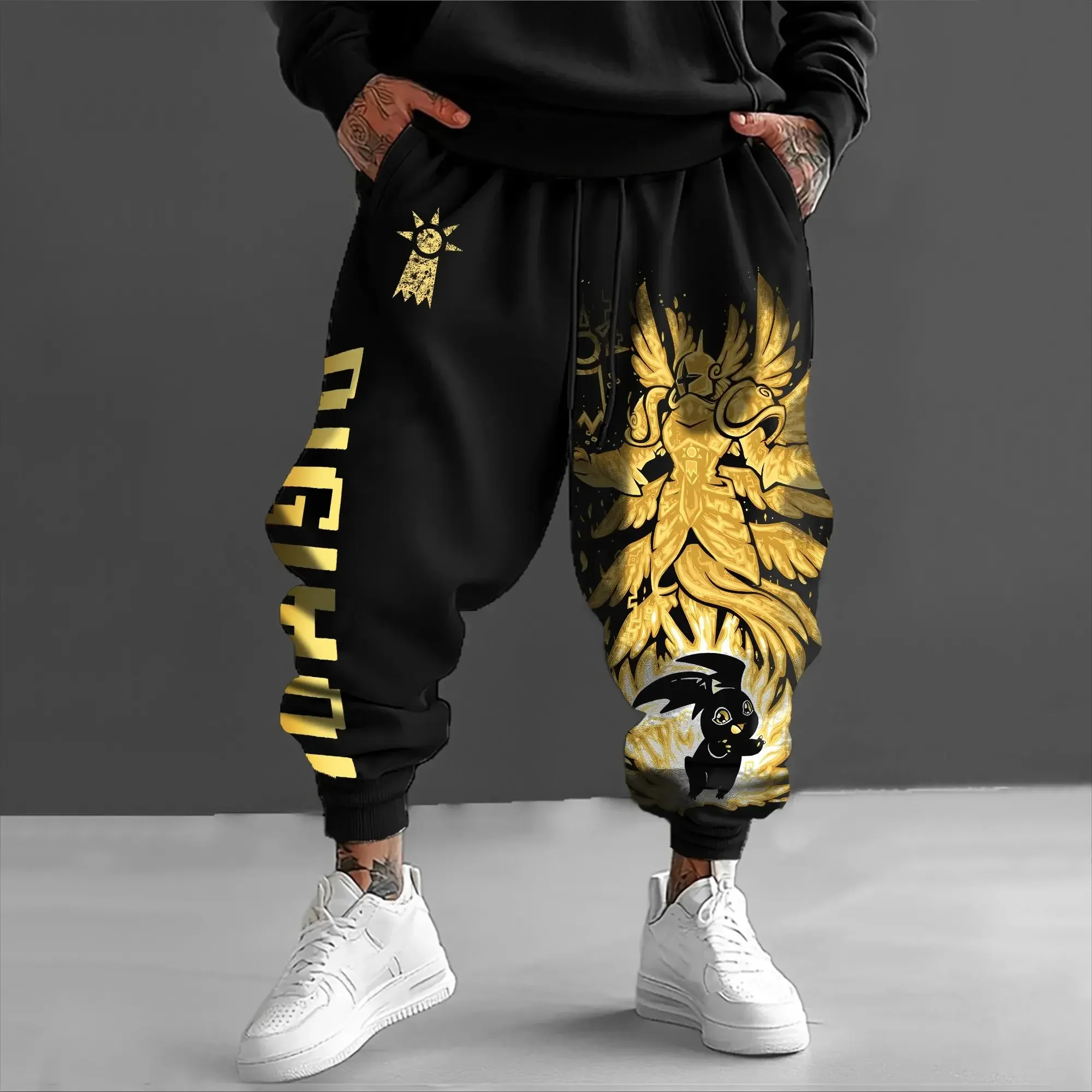 

New Digimon Anime Print Men Women Jogger Pants Sweatpants Fashion Streetwear Casual Pants Trousers Trendy Y2k Clothes