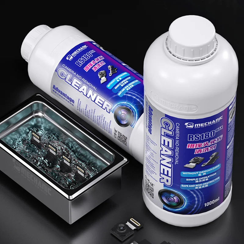 MECHANIC RS180 MAX Mobile Phone Rear Camera Cleaning Thin Solvent Rear Camera Cleaner Ultrasonic Cleaning Watermark Black Spots