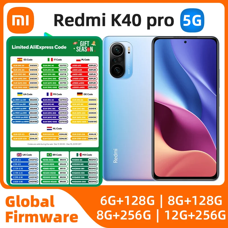 xiaomi redmi k40 pro Android 5G Unlocked 6.67 inch 12GB RAM 256GB ROM All Colours in Good Condition Original used phone