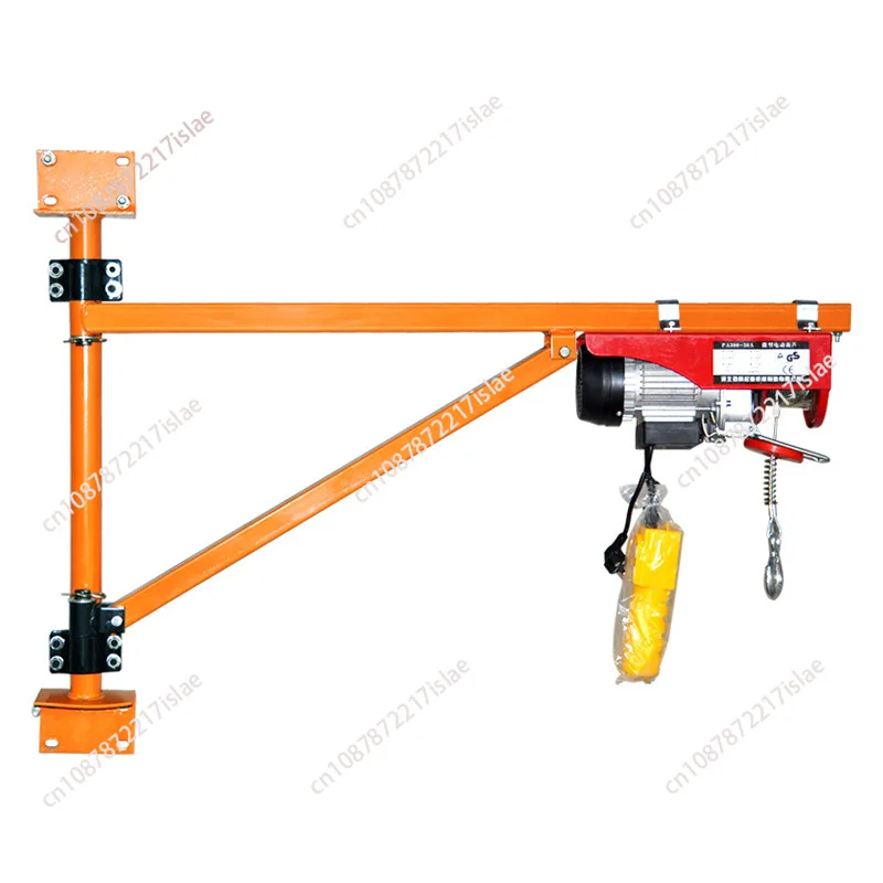 Micro Electric Hoist 200KG Crane Manual Wall Rotating Brackets Hoist Household Small Lifting Crane 220V