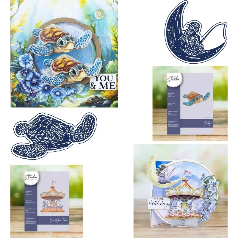 Turtles Like to Swim in the Sea Cutting Dies Scrapbook Diary Decoration Stencil Embossing Template DIY Greeting Card Handmade