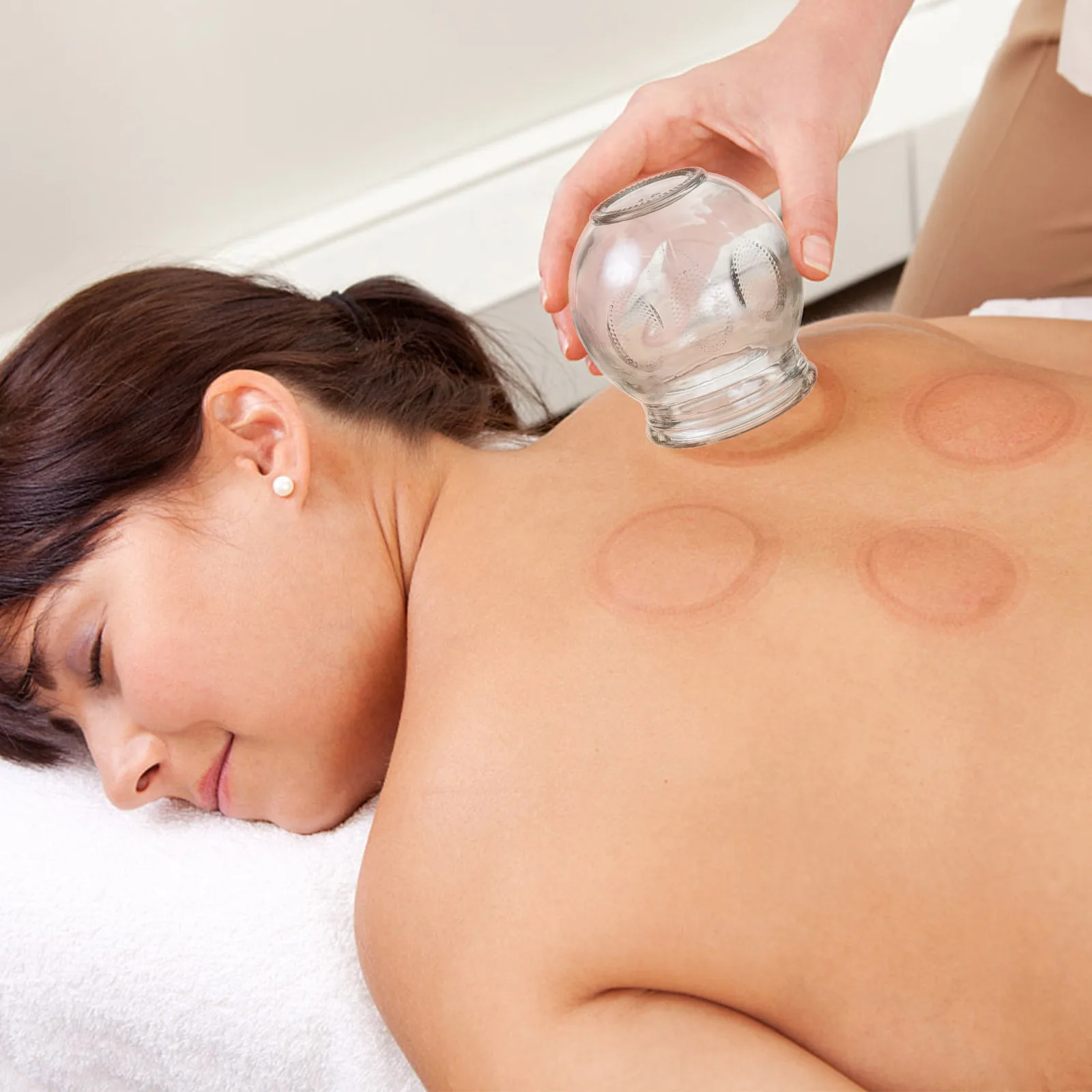 

5Pcs Glass Cupping Cups Traditional Chinese Therapy Good Penetrating Effect Big Drawing Strength Blood Flow Booster