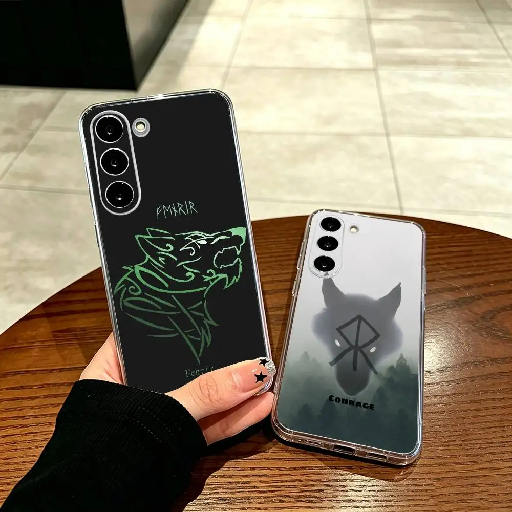 Fenrir wolf logo Phone Case Transparent  Soft TPU For Samsung A71, A70, A52, A51, A40, A30, A20