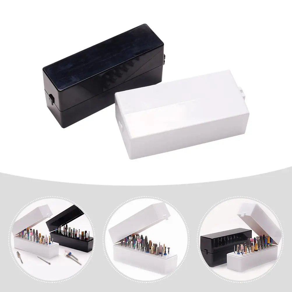 

Коробка для хранения 2 насадок для маникюрного аппарата, органайзер для шлифовальных головок, футляр для демонстрации и хранения принадлежностей для салона красоты