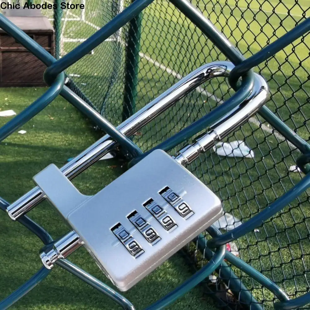 

Adjustable Lengthened U-shaped Lock 4Digit Safely Code Password Lock Head U-shaped Mechanical Combination Padlock Door Handle