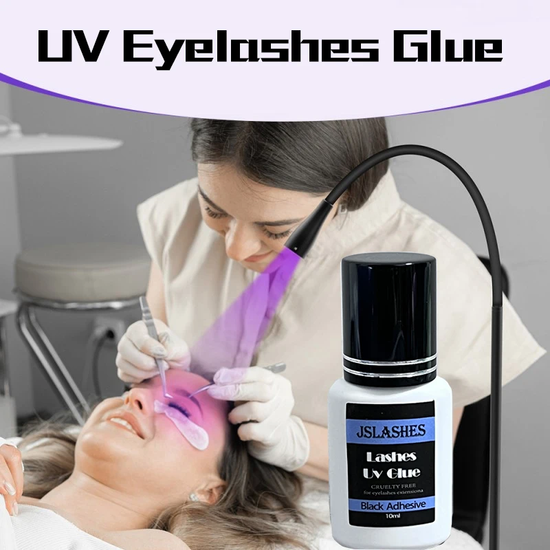 New Upgrade10ml Uv Black Adhesive For Eyelashes Extension UV Curing Lashes Glue System for Lash Extensions