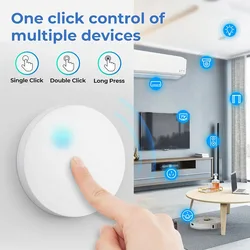 Tuya ZigBee Button Scene Switch Intelligent Linkage Smart Switch Battery Powered Automation Work With Smart Life Zigbee Devices