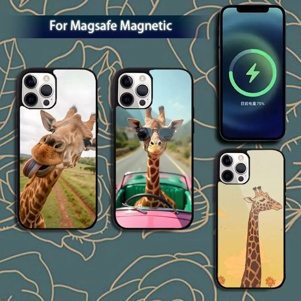 

Cute A-Animal G-Giraffe Phone Case For iPhone 16,15,14,13,12,11,Pro,Max,Plus,Mini,Magsafe,Magnetic Wireless Charging Case