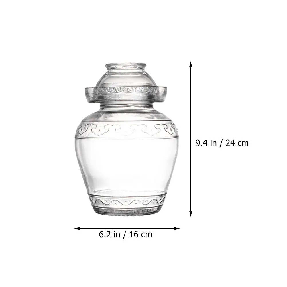 Large Capacity Glass Pickle Jar Wide Mouth Design for Easy Filling Airtight Seal Preserves Freshness Fermenting Vegetable