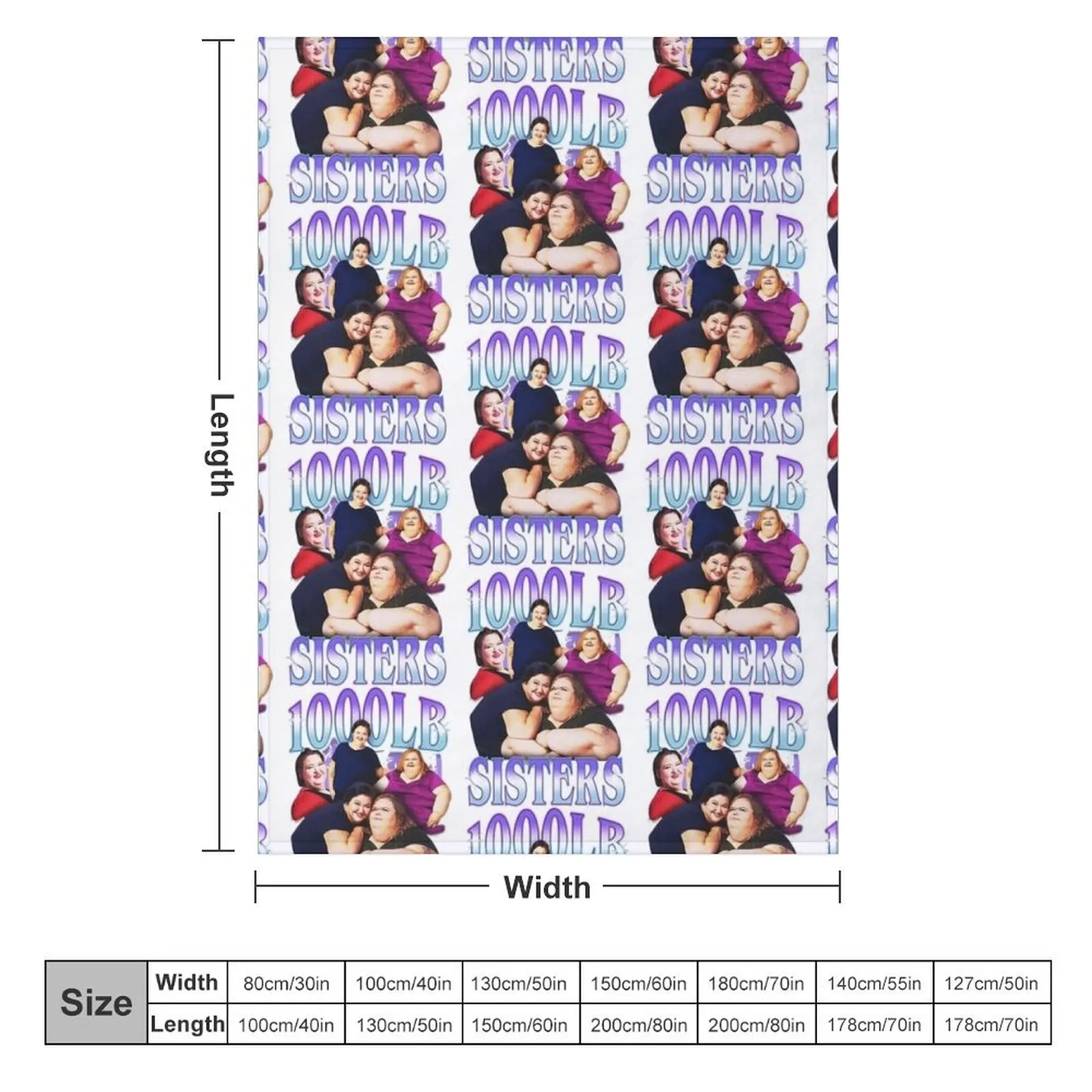 1000LB Sisters Throw Blanket Cute Plaid Flannel Fabric Blankets