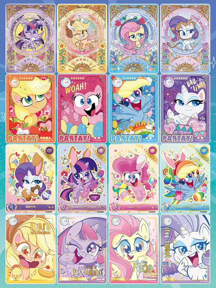 KAYOU My Little Pony Cards Collectible Card Glow Moon Rainbow Packs Twilight Packs Magic Parade SC SGR Cards Toy Gift Princess