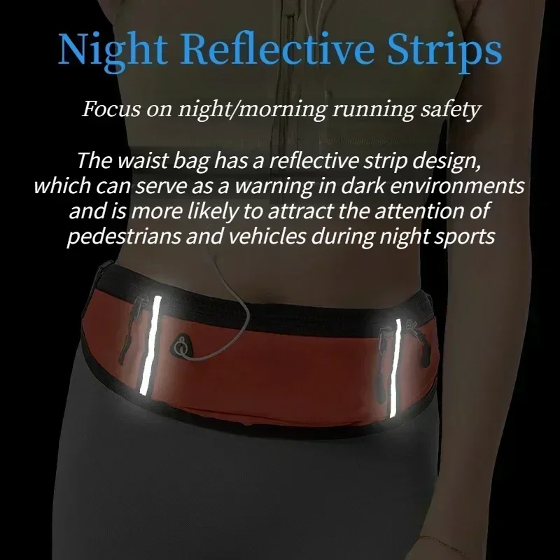 WRELS Professional Running Waist Bag Waterproof Utralthin Sports Waist Pack Fanny Packs Reflective Running Waist Belt Bag