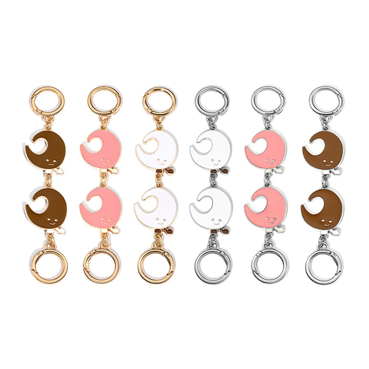 New Style Moon Pattern Bag Extension Chain Pink Purse Extender Golden Bag Chain Extender for Crossbody Handbags