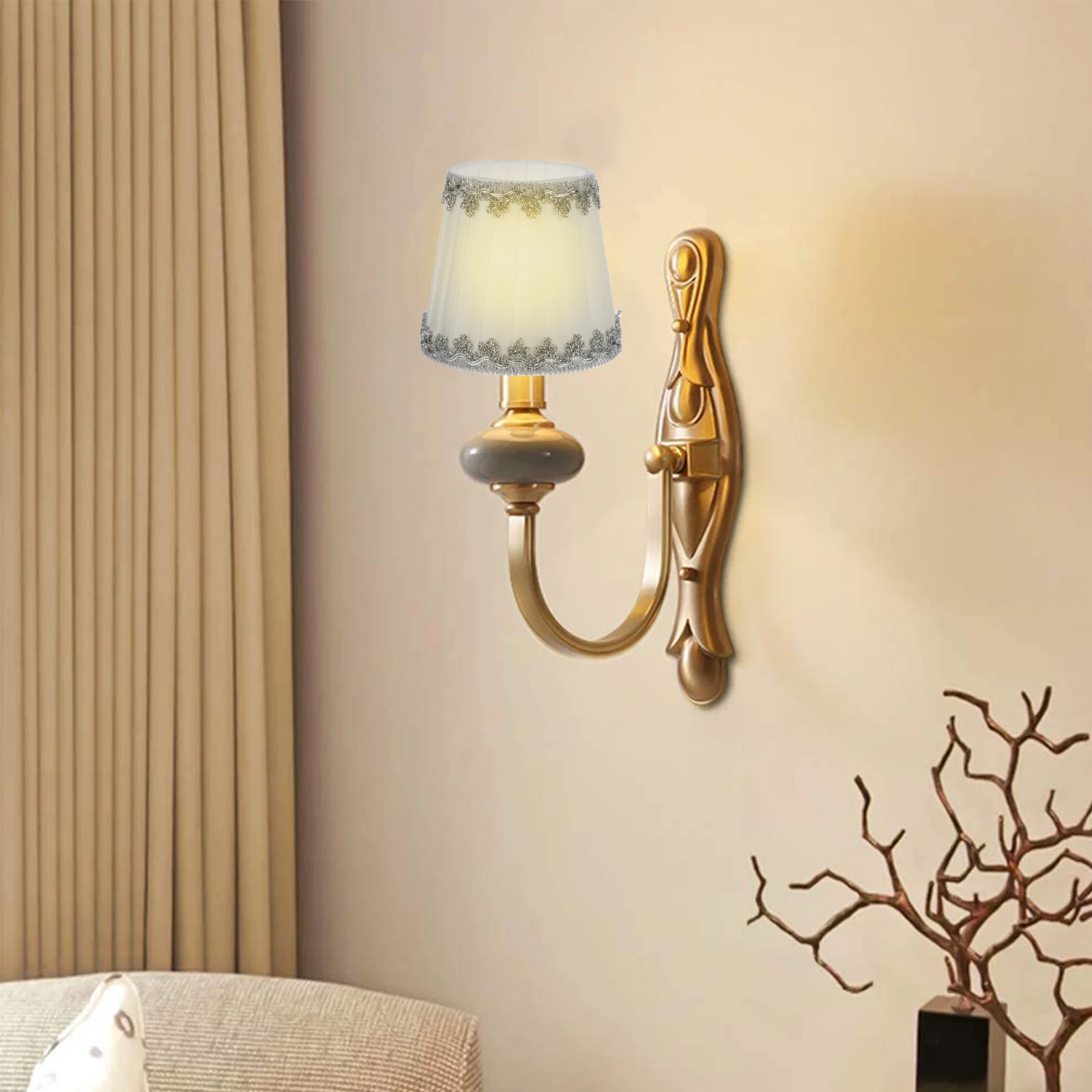 

Cloth Lamp Shade Table Wall Cover Dustproof Warm Atmosphere Bedroom Living Room Decorative Diffuse Lighting Practical Use Small