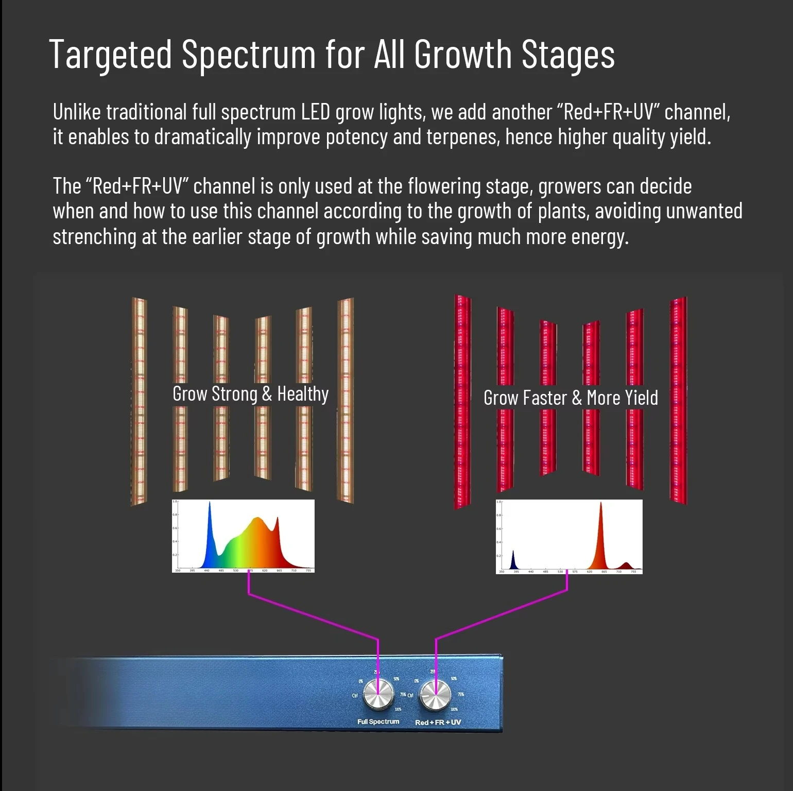 خيمة نمو 60 × 60 سم وحزمة نمو ضوء هورتي سبكترا 200 وات LED من قبل #4