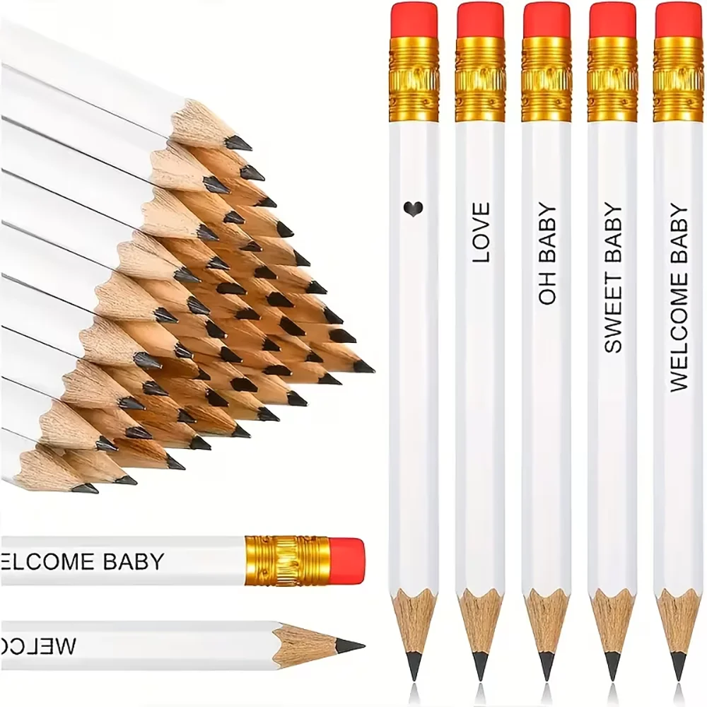 15, 25, 30, 70, 110 Wooden Pencils, (Free Custom Engraving) Golf Pencils in White, Mini Golf Pencils, Suitable for Office and Student Use, for Writing, Drawing, Signing, Etc., Can Also Be Used as Wedding or Holiday Gifts, the Ultimate Gift