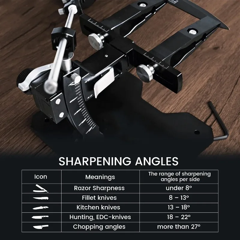 Professional Aluminium Fixed Angle Sharpening Frame 360° Flip High Precision Sharpener Tool for Kitchen Knives And Tools