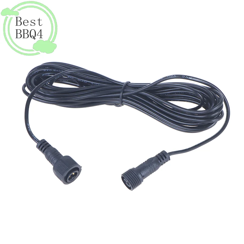 (BBQ4)5Meter Extension Cable For Solar Spotlight Waterproof Cable 2Pin Male To Female Connector Floodlight Universal Cable