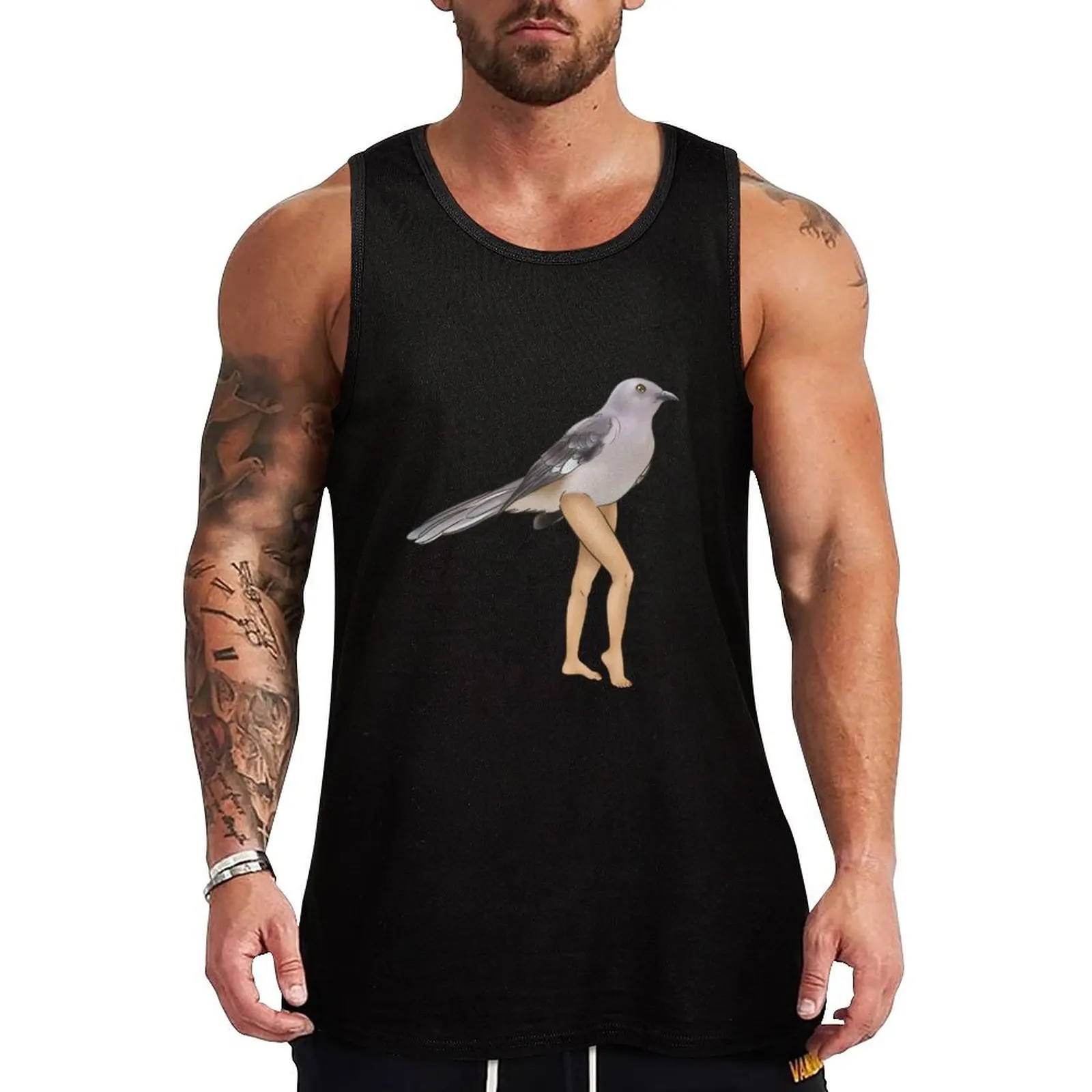 Bird with legs Tank Top Men's summer clothes gym clothes man fitness Men's summer vest