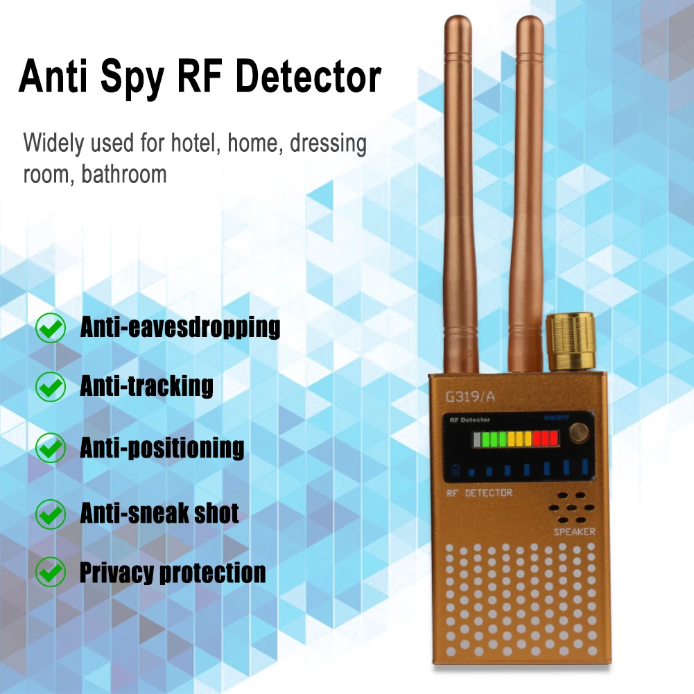 Anti Spy Camera Detector Bug Wireless RF Signal Finder GPS Tracker Audio GSM Listening WiFi Anti Wiretapping Device Detect G319A