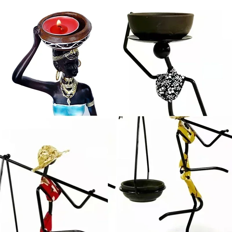 Candle Holders African Women 8.5\