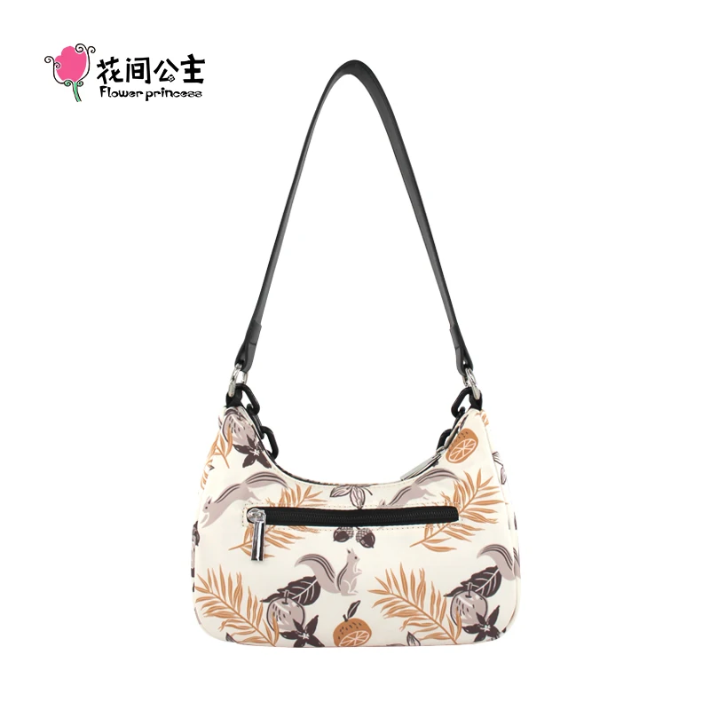 Flower Princess Meditation Women\'s Bag 2024 Trend Fashion Nylon Cloth Shoulder Crossbody Handbags Underarm Bag Bags for Women